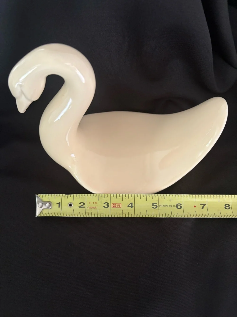 Vintage MCM Ceramic Swan Trinket Dish Cream USA Pottery - Vohann of California